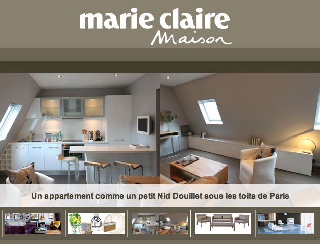 Agencement d’un appartement paru sur Marie Claire Maison